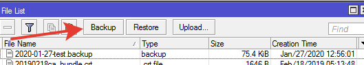 Резервная копия MikroTik