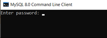 Ввести пароль при использовании mysql command line client