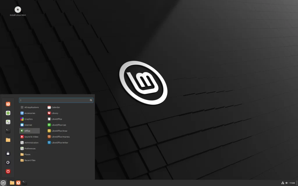 Рабочий стол Linux Mint 22 Wilma Cinnamon Edition