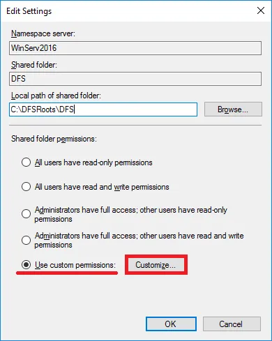 Use custom permissions