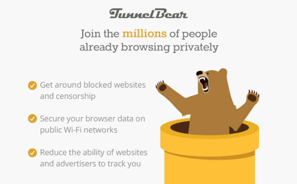 VPN-сервис TunnelBear