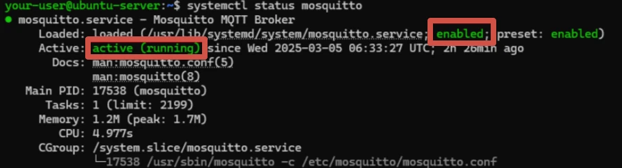 Успешная установка Mosquitto на Ubuntu
