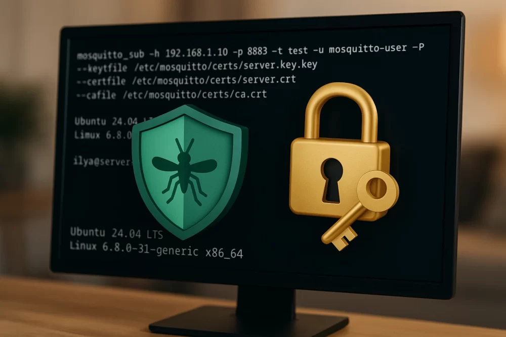 Защита Mosquitto на Ubuntu 24.04: настройка аутентификации и шифрования