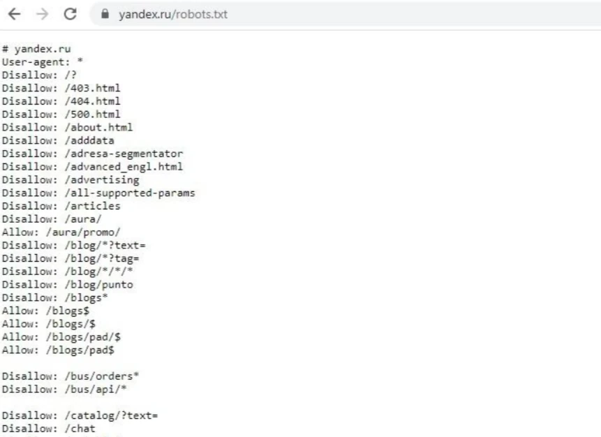 Пример файла robots.txt