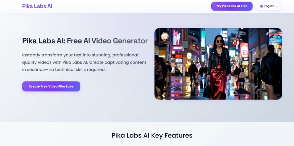 Официальный сайт нейросети Pika Labs AI