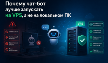Почему чат-бот лучше запускать на VPS, а не на локальном ПК